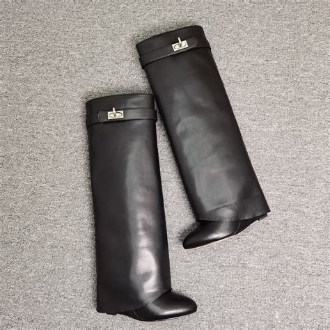 givenchy black buckle boot dupe|givenchy shark lock boot dupe.